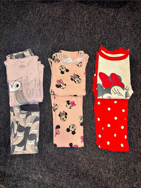 3 for $ 30. Girls Pajama Set x 3 Bundle Minnie ( Mickey ) Mouse & Owl. Size 7